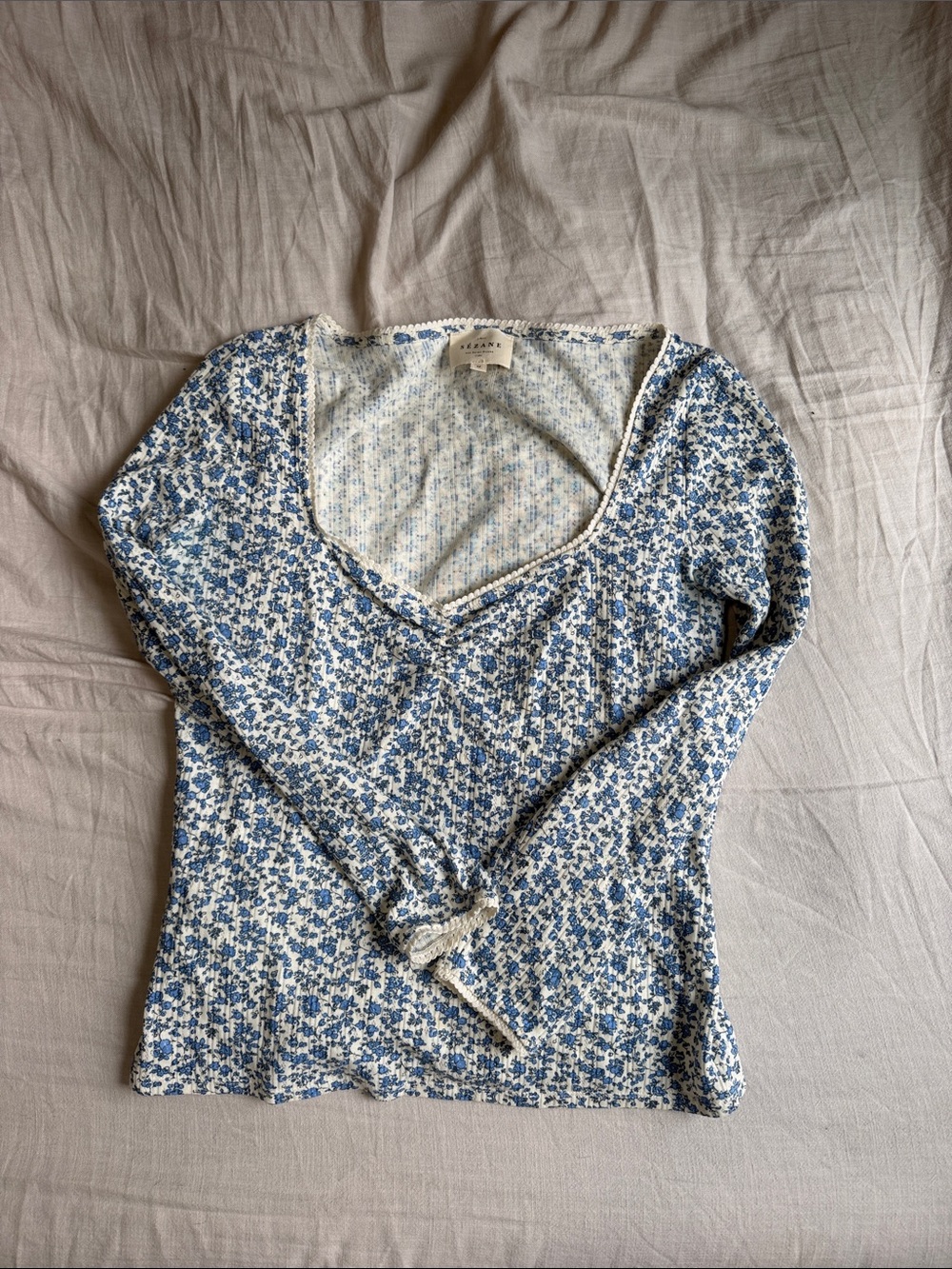 Sezane “Mora” floral top